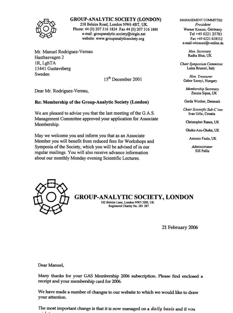 Certifikat från Group Analyrtic Society London. Tian Shui Manuel Rodriguez expertis inom social hälsa, grupprelationer och psykosomatik i Malmös mångkulturella kontext.