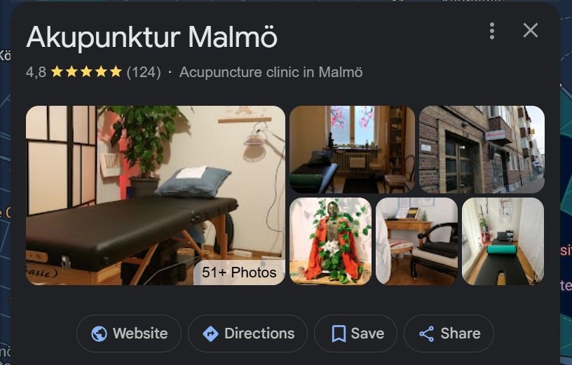 Recensioner Akupunktur Malmö: 124+ Google recensioner med 4.8 stjärnor
